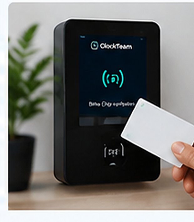ClockTeam Terminal: Zeiterfassung per RFID-Karte direkt am Gerät